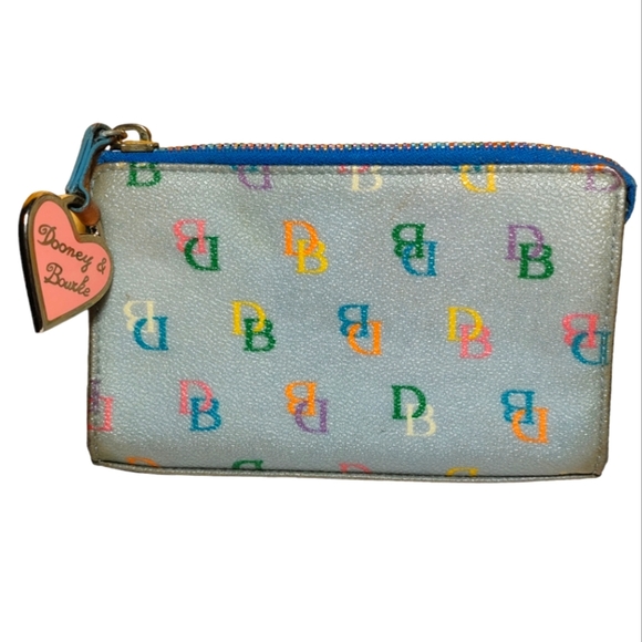 Dooney & Bourke Vintage Rainbow Canvas Wallet - Picture 1 of 8